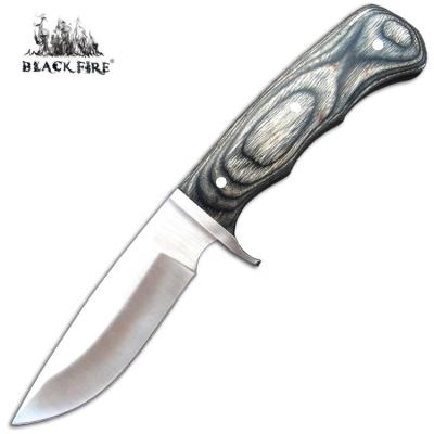 China 420 HC Full Tang Fixed Blade Knife Outdoor with Retro Wood Handle and Safety Guard for Hunting and Camping for sale