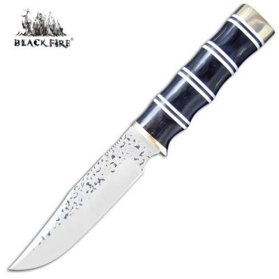 China Blade outdoor hunting work forged hunting knife with staple point edge and safety brass guard for outdoor survival and camping for sale