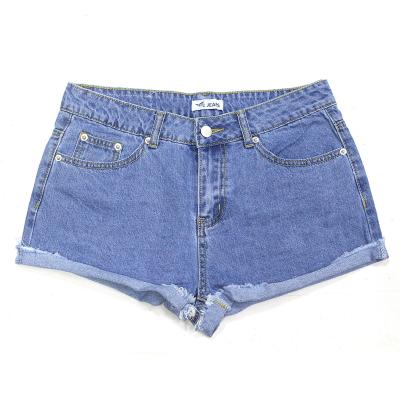 China Cheap Wholesale Casual Anti-Wrinkle Summer Denim Woman Jeans Loose Fit Shorts Pants For Ladies for sale