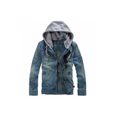 China Breathable Detachable Cycling Hoodies Jean Hooded Jacket For Men for sale