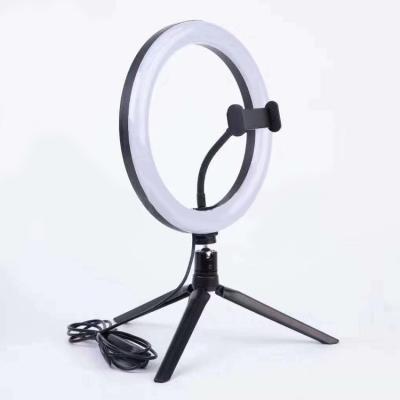 China Mini 2022 Big Beauty Wholesale 10 Inch Photographic Selfie Led Ring Light Ring With Tripod Stand Cell Phone Holder And Microphone for sale