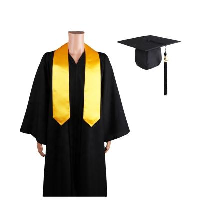 China Long Sleeve Matte Graduation Gown Cap Tassel Set 2022 2021 For High School and Bachelor Costume Judge for sale