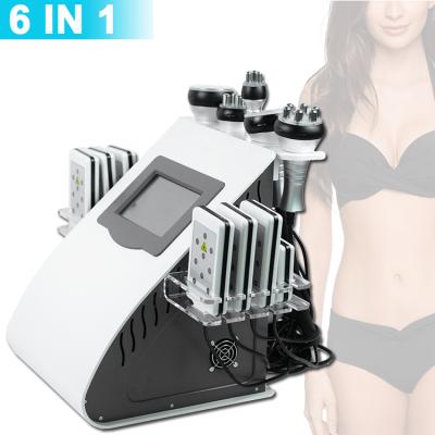 China Weight Loss Best Quality 40k Vacuum Ultrasonic Cavitation RF Machine 6 in 1 Lipolaser Cavitation RF Vacuum Slimming Machine for sale