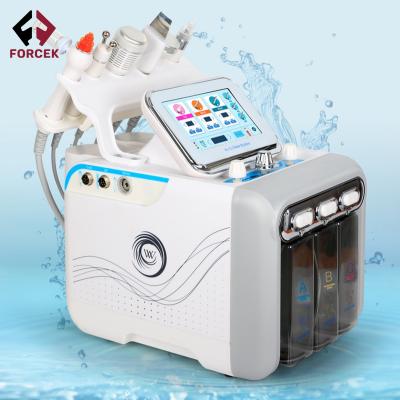 China Hot Sales First Generation Vacuum Face Wrinkle Remover Hydraulic Dermabrasion Cleanser 6 in 1 Jet Peel Face Skin for sale