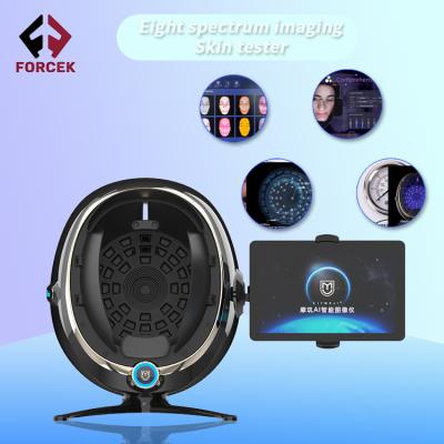 China Professional Facial Skin Analyzer 3d Digital Skin Analysis Machine Intelligent Magic Mirror 8 Spectrum Skin Scanner for sale