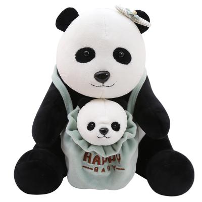 China Cute mother and baby plush panda plush toy simulation bear kangaroo doll doll children's birthday gift girl for sale