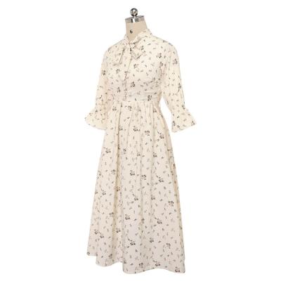 China Viable Plus Size Elegant Romantic Beach Women's White Natural Fashionable Dresses Chiffon Casual Dresses for sale