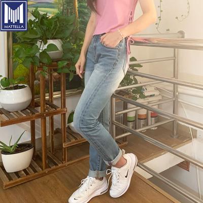 China OEM Factory Viable Wholesale Custom Design Available 13oz Light Blue Japanese Skinny Denim Women Jeans for sale