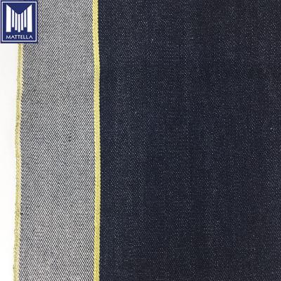 China HW701A 100% Organic Cotton Shrink-Resistant 100% Japanese Raw Selvedge Denim Fabric 14oz Ring Lack Selvedge Lot Stock Wholesale in Guangzhou Foshan for sale