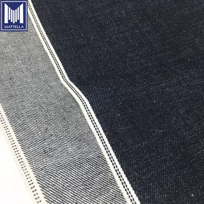 China 14oz Shrink-Resistant Carded Yarn Type and Gossip Dyed Wholesale Pattern Selvedge Denim Fabric for Vintage Japanese Classic Jeans for sale