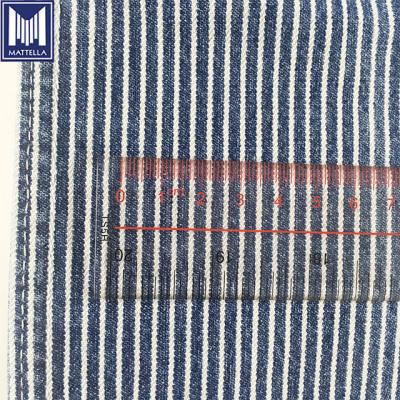 China Custom 100pct Cotton Shrink-Resistant Hickory Print 9oz Denim Fabric Dye For Workwear Shirts Jeans Pants for sale