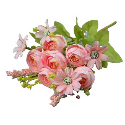 China Artificial Silk Rose Bouquet Wedding Rose Bulk Mixed Wedding Party Home Decorative Flowers for sale