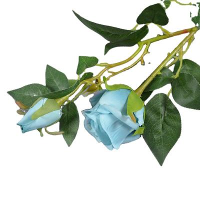 China Wholesale Single Tea Stem Peony Tea Party Artificial Flower Home Decoration Silk Rose Rose With Leaf For Wedding for sale