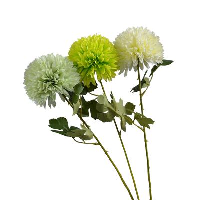 China Silk& Wholesale Plastic Artificial Flowers Single Stem Chrysanthemum Flower Tassel Silk Chrysanthemum For Outdoor Decoration for sale