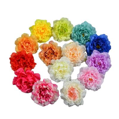 China Large Peony Rose Flower Single Head Artificial Flower 5.11inches Outdoor Decor For Home Office Silk Wedding for sale