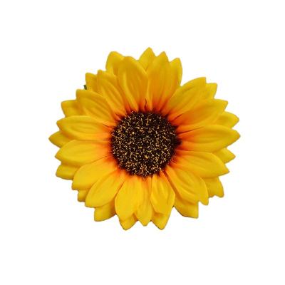 China Silk Artificial Sunflower Heads Fake Sunflower For Baby Shower Wedding Decoration DIY Bouquet Bridal Craft for sale