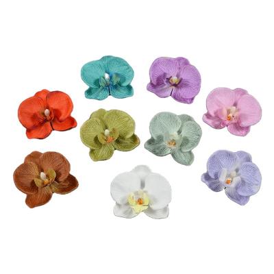 China Artificial Silk Orchid Flower Heads Silk Butterfly Orchid Flowers Plants For Wedding Party Table Home Decorations for sale