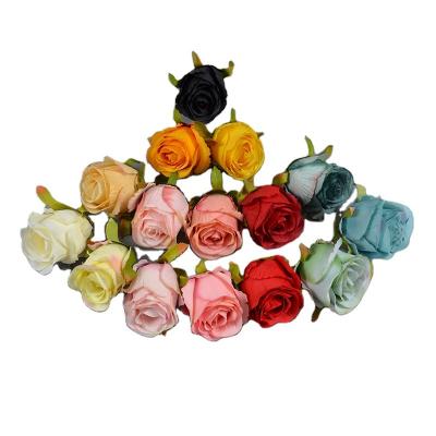 China High Quality Artificial Silk Flower Heads Wedding Rose Flowers Home Decorative Silk For Wedding Table Decoration for sale