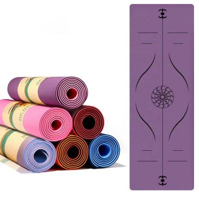 China Eco-Friendly Folding Logo 6Mm Pilates Band Yoga Mat Amazon Best Selling Yoga Mat Non-Slip Custom Logo Exercise Fitness for sale