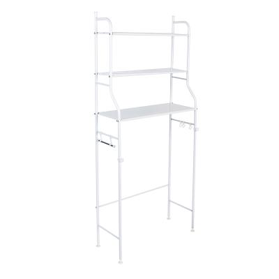 China Wholesale Toilet Rack Rack Washing Machine Space Saving Universal Stocked Shelf for sale