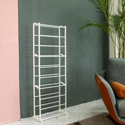 China Stocked 2021 Cheap Price Bestselling Ten-Layer White Shoe Rack Shoe Storage Racks for sale