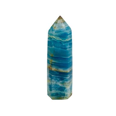 China Wholesale Natural High Quality Blue Towers Healing China Stones Crystal Crafts Onyx For Decoration for sale