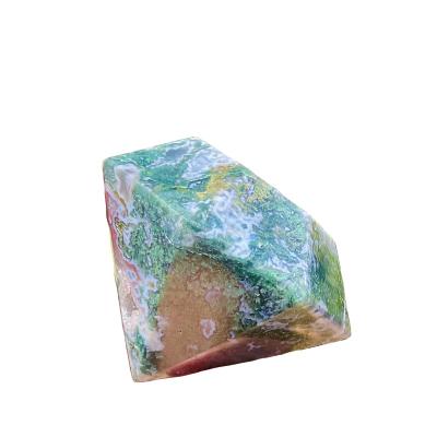 China Wholesale Natural Healing Moss Agate Diamond Stone Crafts Europe Crystal Diamonds Hand Carving Moss Agate for sale