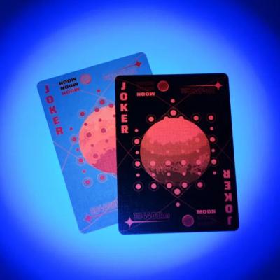 China High Quality Custom Playing Cards Entertaiment Playing Cards With Fluorescent Ink Printing Poker Decks Easy To Shuffing For Exercising for sale