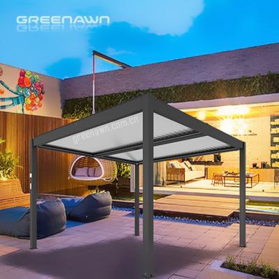 China Wholesale 4x4m easily assembled easy to install pergola villa outdoor hotel aluminum pergola with adjustable canopies for sale