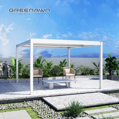 China Professional Custom Bioclimatic Pergola-Aluminum Waterproof 4X4 ​​Easily Assembled Manual Or Outdoor Motorized Shade Pergola for sale