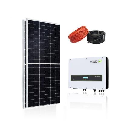 China Home Commercial 5kw 10kw 15kw 20 kW 300 kW 400kw 500kw Hybrid Solar Panel On Grid Tie System for sale