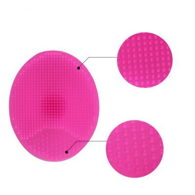 China Round Shape Soft And Safe Soft Facial Silicone Mini Massager Brush Best Quality Silicone Facial Cleansing Brush for sale