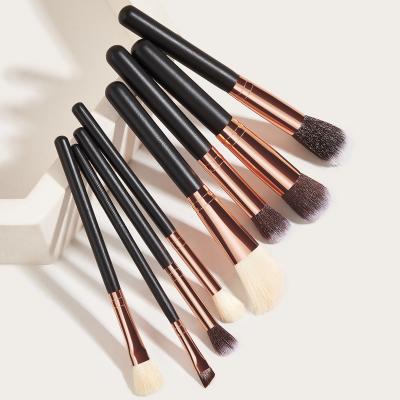 China Angular Blush 2021 professional 8pcs make up tools brushes high quality low moq private label makeup brush for sale