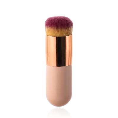 China Factory Wholesale Portable High Quality Liquid Foundation Powder Brush Private Label Makeup Flat Brushes for sale