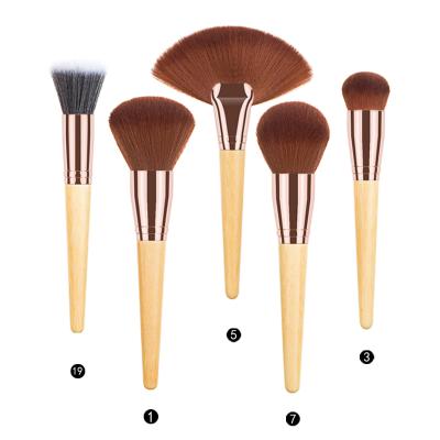 China 2022 New 5PCS Wooden Pattern Makeup Brushes Kit Professional Costomized Logo Make Up Brushes Vegan for sale