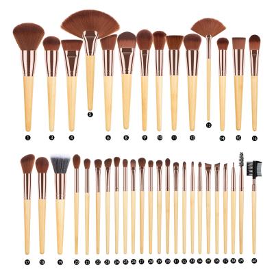 China 38PCS Wooden Black Wooden Makeup Brushes Kit Professional Cosmetic Make Up Tool Kit for sale