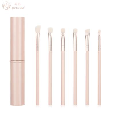 China 2021 6pcs Resale Makeup Brush Nylon Eye Brush Kit Makeup Tool Eyelash For Girls for sale