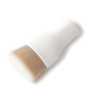 China 3D Newest Shape New Design Good Quality Big White Flat Contour Brush For Face Powder for sale