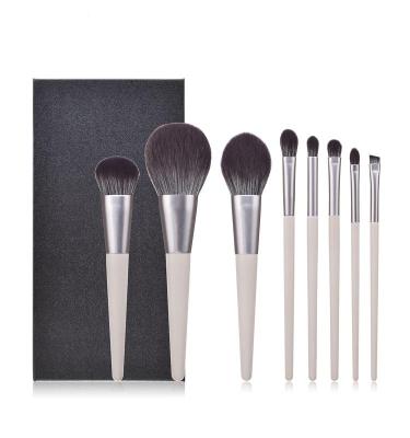 China Angular Blush Beauty Wholesale 8pcs Top Quality Blending Makeup Cosmetic Custom Set Brush With Gift Box for sale