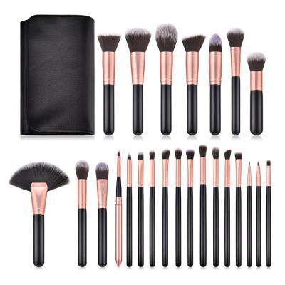 China Meet All Requirements Of Cosmetic High Quality Professional Black Brushes Makeup Set For Face Eyes With Bag for sale