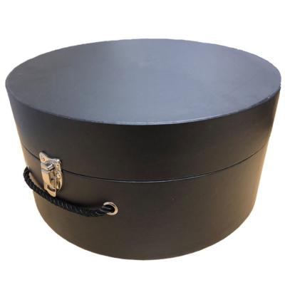 China Recyclable Custom Recycled Cardboard Hot Stamping Black Hat Boxes Custom Transport for sale