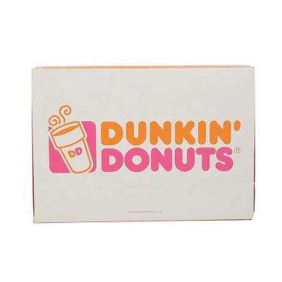 China Recycled Materials Food Grade Paper Box Eco-friendly Packaging Custom Logo Print Box Packaging For Donuts/Cake/Snacks for sale