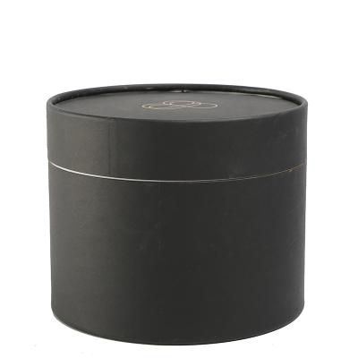 China Matt Black Paper Cylinder Round Recyclable Custom Rigid Cardboard Flower Box For Rose for sale