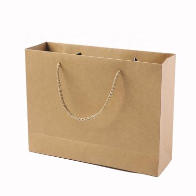 China Recyclable Hot Sales Custom Design Gift Paper Shopping Bag Craft Brown Kraft Paper Bag With Handle for sale