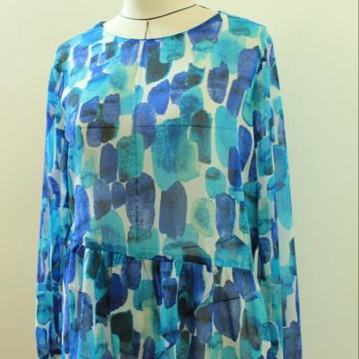 China All Kind Ladies Occasion The Silk/Polyester Blouse for sale