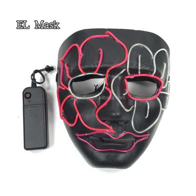 China Amazon Hot Sale Halloween Glow Mask Christmas Mask Bar KTV Nightclub Halloween Masquerade for sale