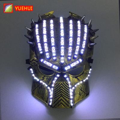 China China Regular On/Off Suppliers Mask Neon Lights Led Dance Costumes Led Mask Predators Cosplay Festival Lights Party Masks Neon Light Up Mask for sale