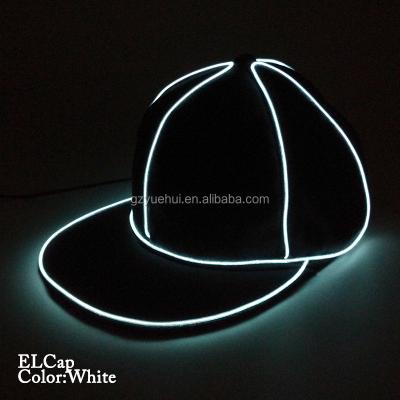 China COMMON Fashion Baseball Cap Cotton Snapback Glowing EL Covers LED Hat Bboy Hip Hop Hats For Men Women Fitted Hat Party Led Neon Hats for sale