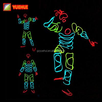 China Regular On/Off Wholesale Party Neon Glow In Dark Light Up Led Costumes And Clothing Make Up Carnival Festival Rave Costume In Stock for sale