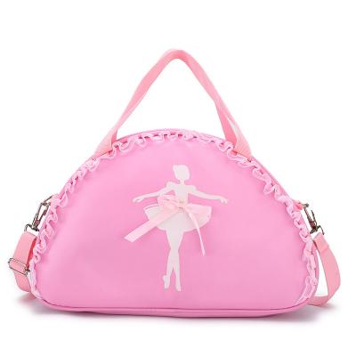 China New Children's One-Shoulder Fixed Bag Dance Bag Fashion Strap Ballet Backpack Girl Latin Princess Dance Bag for sale